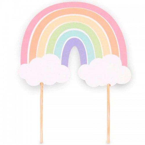 Topo Bolo Arco-Íris Pastel